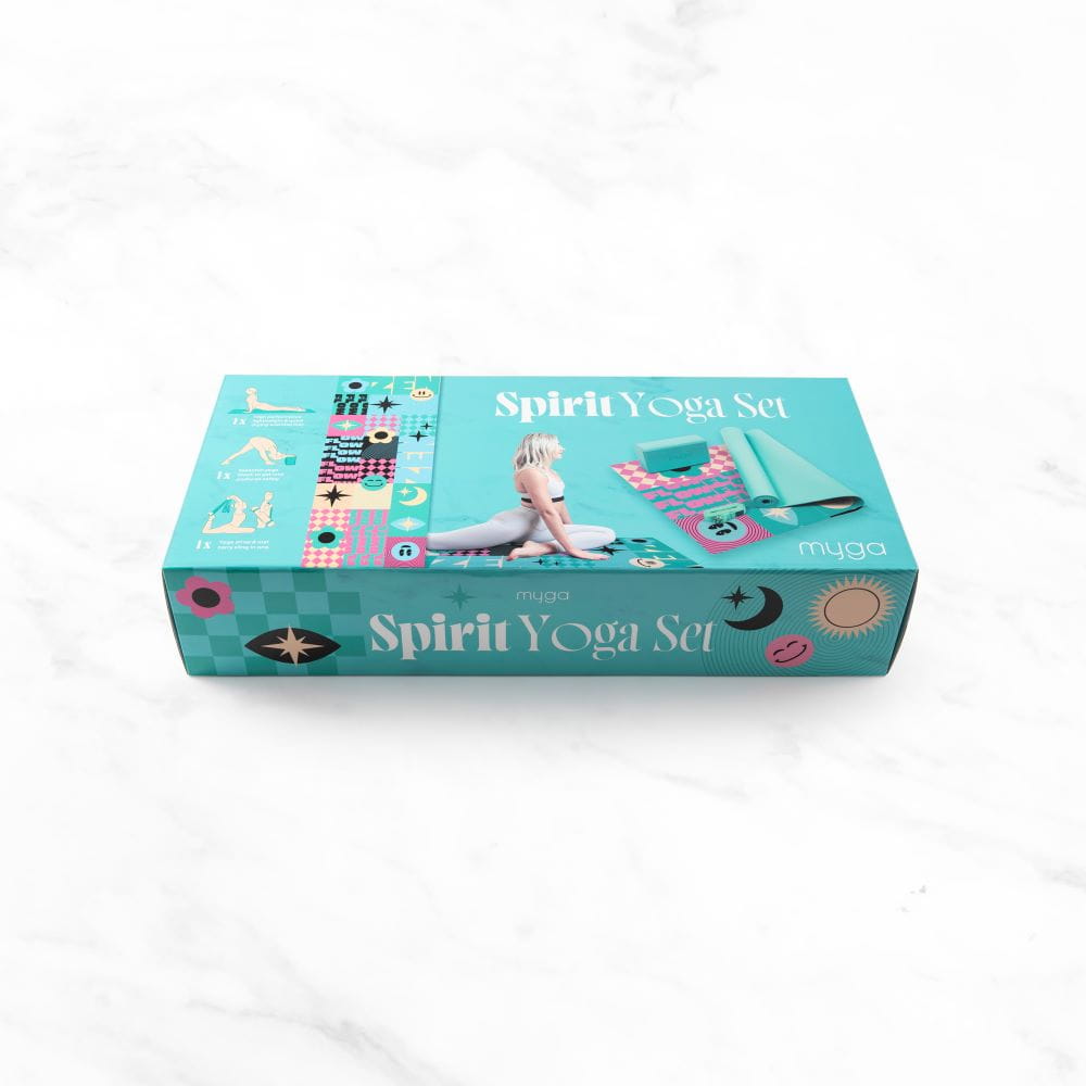 Jógová sada Myga Spirit Yoga Set: podložka, blok, popruh