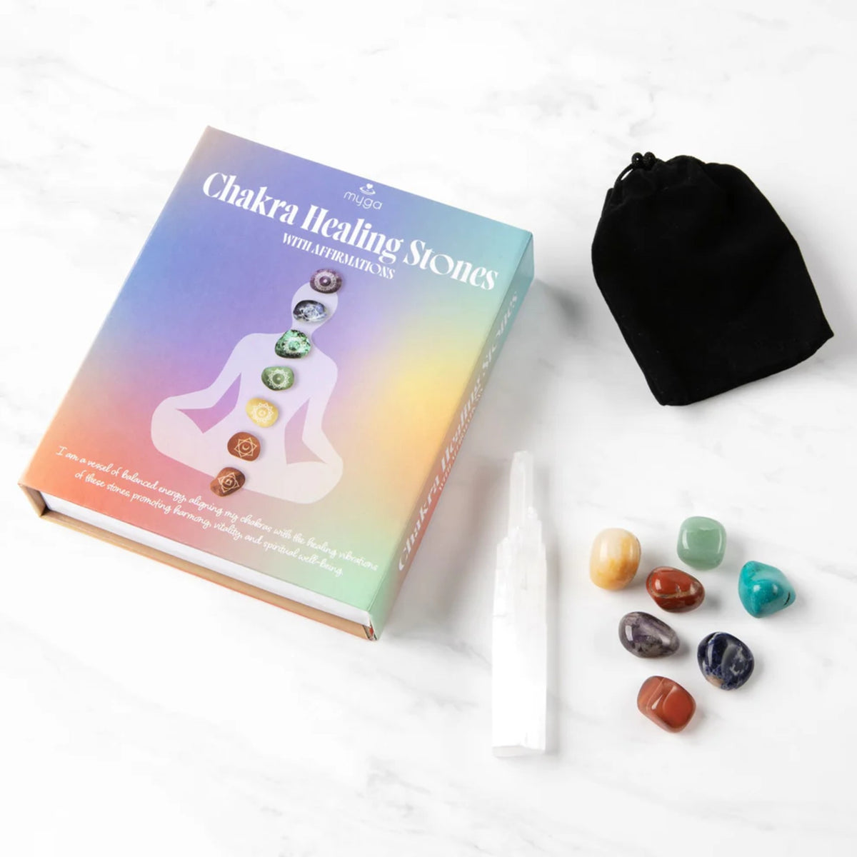 Sada energetických kamenů na čakry myga Chakra Stones