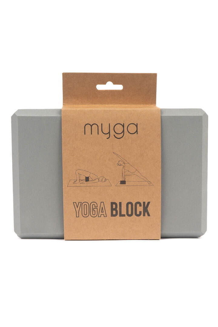 Jógový blok myga Foam Block - šedý