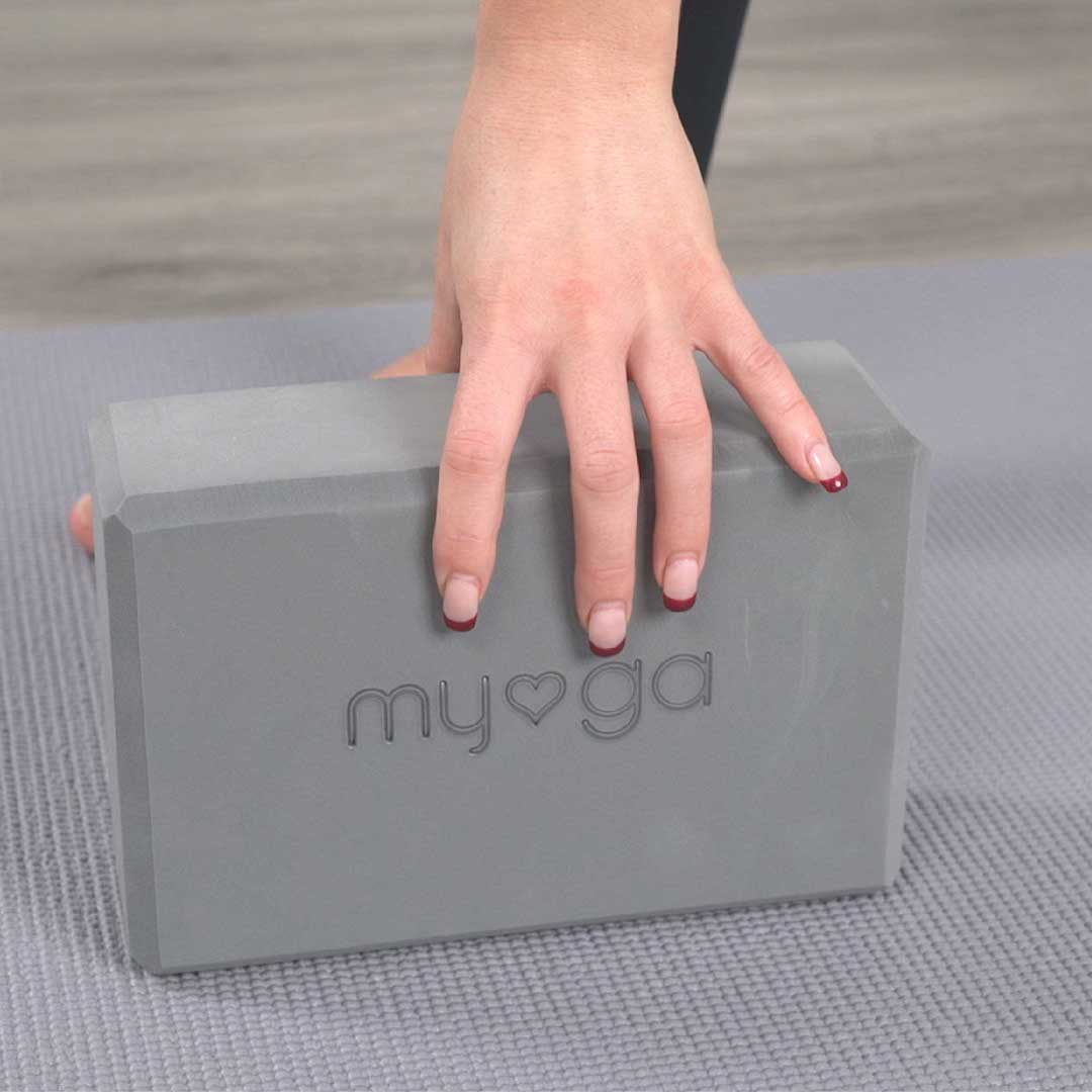 Jógový blok myga Foam Block - šedý