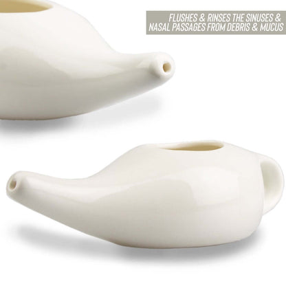Keramická konvička na výplach nosu Nasal Neti Pot