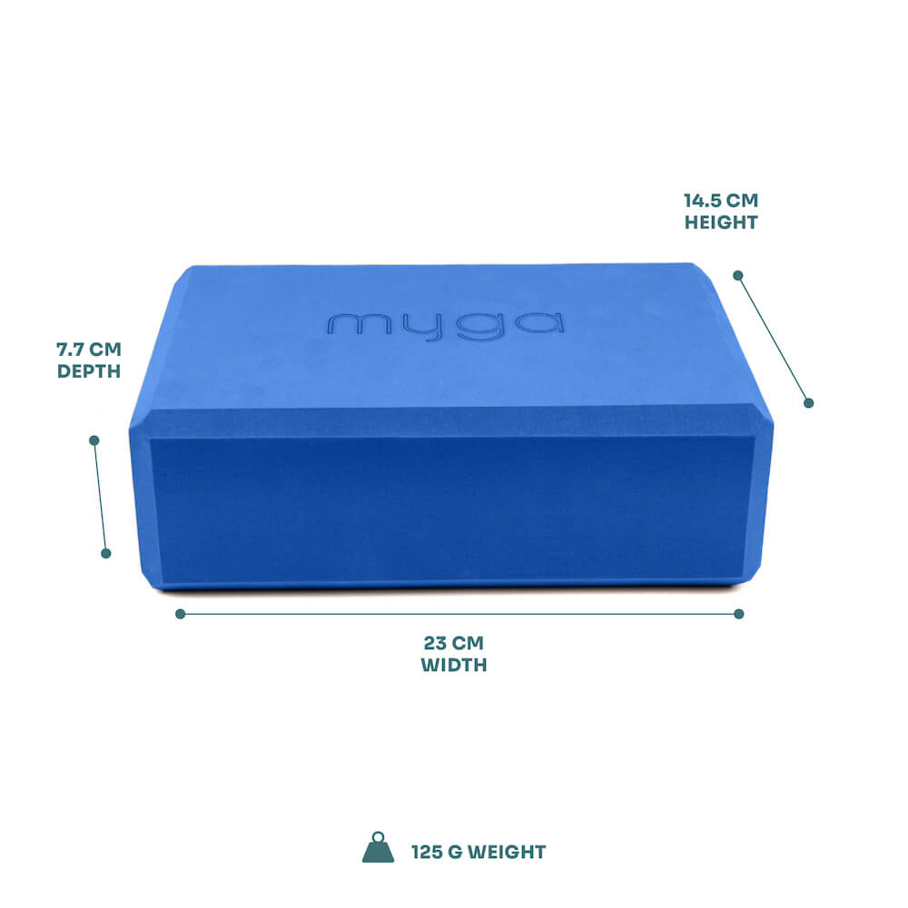 Jógový blok myga Foam Block - tmavě modrý