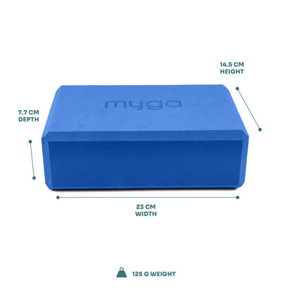 Jógový blok myga Foam Block - tmavě modrý