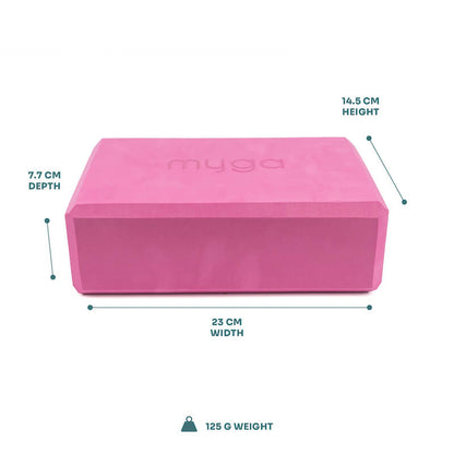 Jógová kostka Myga Foam Block – růžová