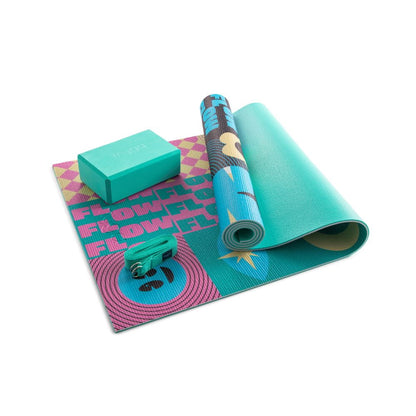 Jógová sada Myga Spirit Yoga Set: podložka, blok, popruh