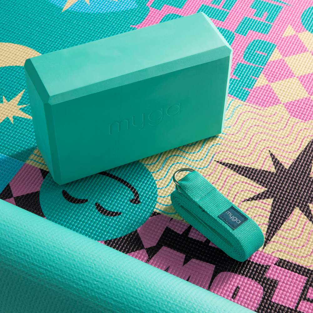 Jógová sada Myga Spirit Yoga Set: podložka, blok, popruh