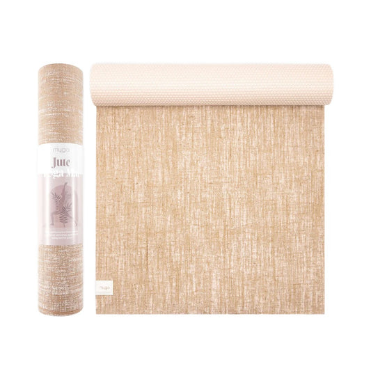 Podložka na jógu Myga Jute 5 mm v béžové barvě