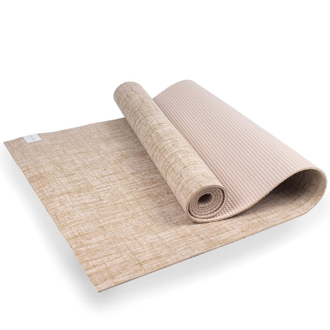 Podložka na jógu Myga Jute 5 mm v béžové barvě
