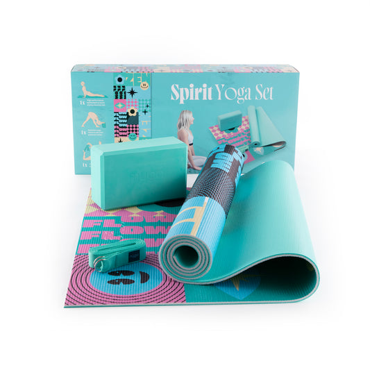 Jógová sada Myga Spirit Yoga Set: podložka, blok, popruh